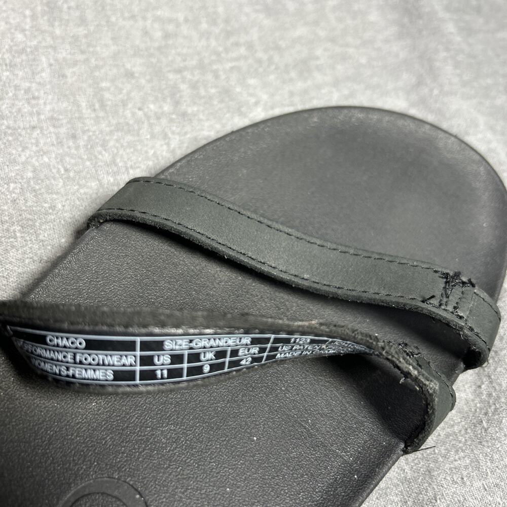 Chacos Sandal Women’s Size 11 Black Leather Lowdown Strappy High Flat - Picture 5 of 9